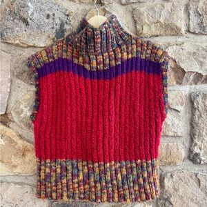 Chunky knit handmade sweater vest boho